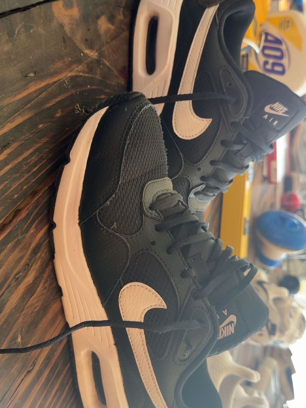 Nike Black and White Air Max Style Sneakers